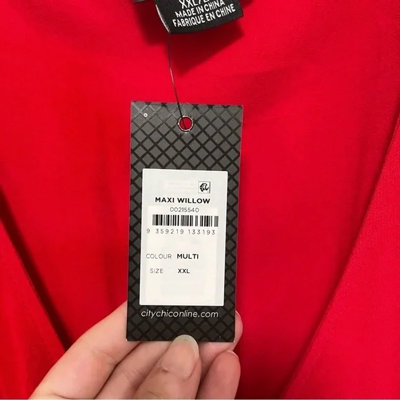 City Chic Color Block Multi Willow Tiered Maxi Dress Size XXL (24) NWT - Picture 6 of 12